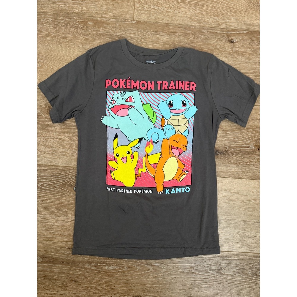 Pokémon Trainer Boys Gray Graphic T-Shirt Size XL NWOT
